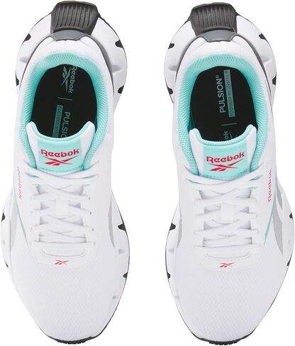 Reebok Women's Zig Dynamica STR Sneaker, Black/White/Silver Metallic, 7 in Saudi Arabia