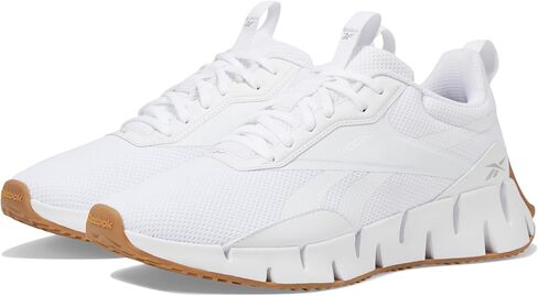 Reebok Women's Zig Dynamica STR Sneaker, Black/White/Silver Metallic, 7 in Saudi Arabia