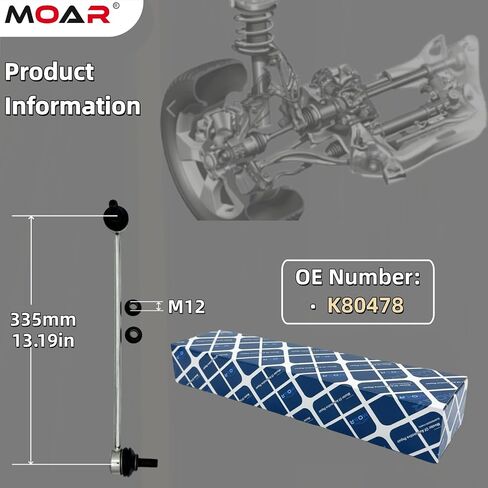 MOAR For 2018-2022 Ford EcoSport 2011-2019 Fiesta Front Sway Stabilizer Bar End Link Kit 2 Pcs Left & Right K750612 Aluminium in Saudi Arabia