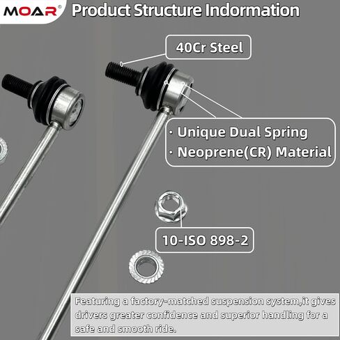 MOAR For 2018-2022 Ford EcoSport 2011-2019 Fiesta Front Sway Stabilizer Bar End Link Kit 2 Pcs Left & Right K750612 Aluminium in Saudi Arabia