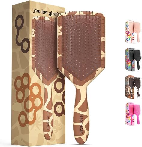 Framar Detangler Brush, Paddle Brush – Elegant Detangling Brush, No more Tangles Hair Brush – Hair Brushes for women, men and children (Champagne) in Saudi Arabia