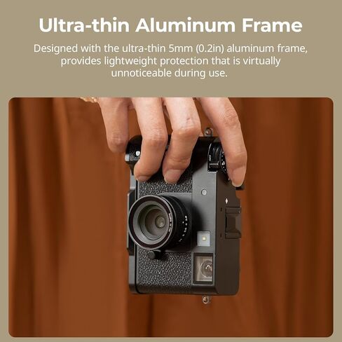 مرشح الأشعة فوق البنفسجية الصغيرة المغناطيسية لـ Fujifilm x نصف الكاميرا ، العدسة الزجاجية البصرية ، إطار الألمنيوم خفيف الوزن ، 99 ٪ من إرسال الضوء ، مقاوم للماء ومضاد للخلع ، قماش تنظيف (أسود) -5214 in Kuwait