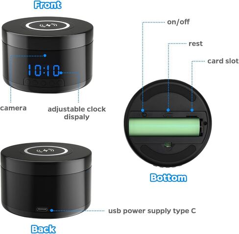 الكاميرا المصغرة ، الكاميرا الداخلية اللاسلكية للأمن المنزلي ، 1080p HD كاميرات صغيرة wifi nanny cam ، الرؤية الليلية ، الاكتشاف البشري منظمة العفو الدولية ، تخزين السحابة و SD ، التحكم في التطبيق in Kuwait