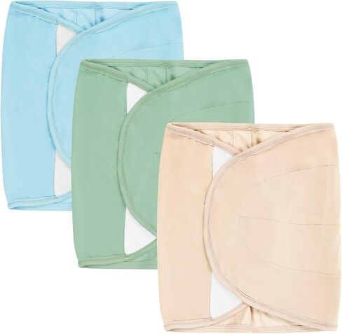 3-Pack Newborn Swaddle Wrap, Adjustable Sleep Strap for Babies Breathable Moisture-Wicking Fabric to Prevent Overheating in Kuwait