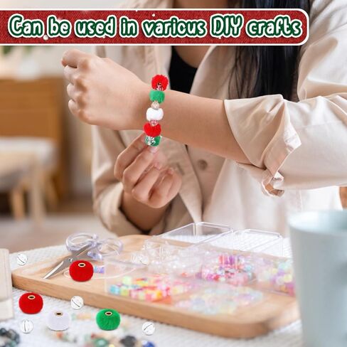 360 Pcs Soft Fluffy Beads Fuzzy Beads Faux Fur Poms Beads for Pens Bulk Colored Spacer Beads Clear Beads for DIY Bracelet Keychain Pens Handicrafts Jewelry Accessories(Mlticolor) in Saudi Arabia