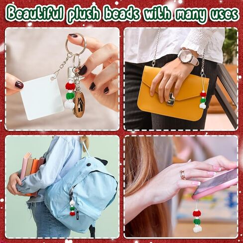 360 Pcs Soft Fluffy Beads Fuzzy Beads Faux Fur Poms Beads for Pens Bulk Colored Spacer Beads Clear Beads for DIY Bracelet Keychain Pens Handicrafts Jewelry Accessories(Mlticolor) in Saudi Arabia