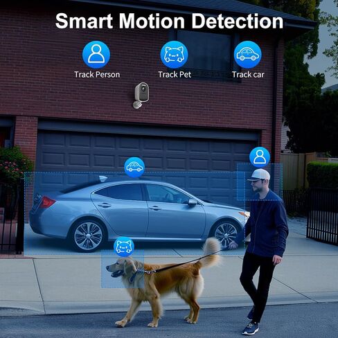 كاميرات الأمان المنزلية اللاسلكية في الهواء الطلق مع اكتشاف الحركة ، رؤية ليلية 2K خارج الكاميرا لدعم الأمن المنزلي SD/Cloud Storage ، وكاميرات أمان WiFi التي تديرها بطارية الشاشة الداخلية في الهواء الطلق in Kuwait