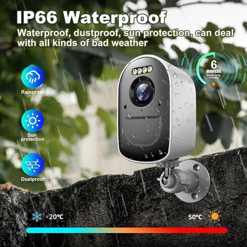 كاميرات الأمان المنزلية اللاسلكية في الهواء الطلق مع اكتشاف الحركة ، رؤية ليلية 2K خارج الكاميرا لدعم الأمن المنزلي SD/Cloud Storage ، وكاميرات أمان WiFi التي تديرها بطارية الشاشة الداخلية في الهواء الطلق in Kuwait