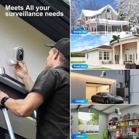 كاميرات الأمان المنزلية اللاسلكية في الهواء الطلق مع اكتشاف الحركة ، رؤية ليلية 2K خارج الكاميرا لدعم الأمن المنزلي SD/Cloud Storage ، وكاميرات أمان WiFi التي تديرها بطارية الشاشة الداخلية في الهواء الطلق in Kuwait