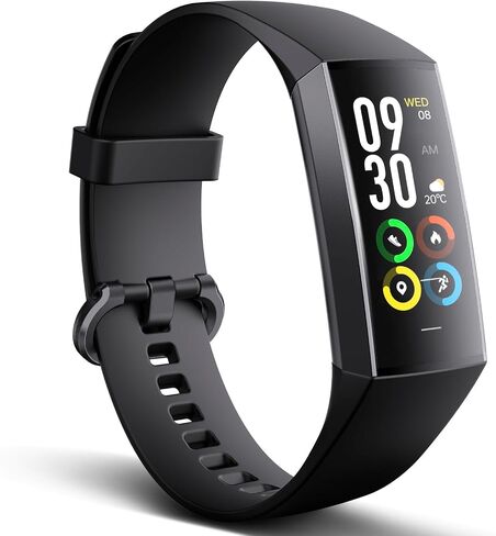 Fitness Tracker with 24/7 Heart Rate Blood Oxygen Sleep Monitor, Activity Tracker with 1.1" AMOLED Touch Color Screen, Multiple Sport Modes Step Counter, IP68 Waterproof for Women and Men in Saudi Arabia