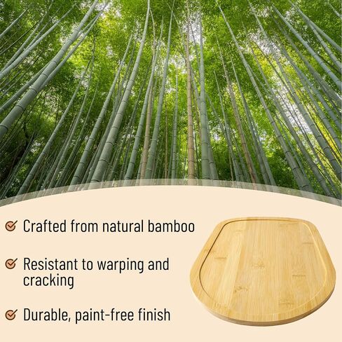 Bamboo Land- خلاط المطبخ الخيزران المطبخ ، منزلقات مساعدة المطبخ البني الداكن للأشخاصير ، صينية متحركة خشبية متوافقة مع Aid Kitchen 4.5-5QT in Kuwait