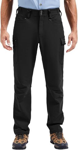 Pro-Grade Men's Work Pants - Waterproof & Snowproof Dual-Weave, 4-Way Stretch for Construction/Landscaping in Saudi Arabia