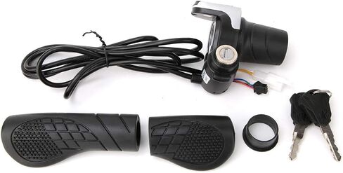 36V E Grip Throttle with LCD Display and Key Lock, Universal Fit Easy Install Handlebar Power Indicator for Electric Bikes Scooters Motorcycles in Saudi Arabia