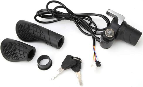 36V E Grip Throttle with LCD Display and Key Lock, Universal Fit Easy Install Handlebar Power Indicator for Electric Bikes Scooters Motorcycles in Saudi Arabia