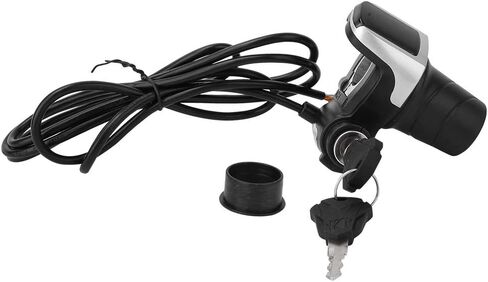 36V E Grip Throttle with LCD Display and Key Lock, Universal Fit Easy Install Handlebar Power Indicator for Electric Bikes Scooters Motorcycles in Saudi Arabia