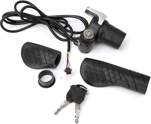 36V E Grip Throttle with LCD Display and Key Lock, Universal Fit Easy Install Handlebar Power Indicator for Electric Bikes Scooters Motorcycles in Saudi Arabia