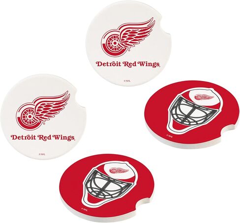 مجموعة قواعد السيارة NHL Detroit Red Wings، قطعتين من حشوات حامل أكواب حجر السيراميك الماصة، سجادات مشروبات قابلة للإزالة للسيارات وسيارات الدفع الرباعي والشاحنات، وإكسسوارات سيارات الهوكي in Saudi Arabia