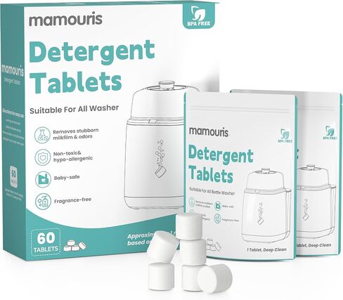 150 Professional Deep Cleaning Detergent Tablets for All Baby Bottle Washers, Baby Brezza: Momcozy, Grownsy, Papablic Bottle Washer Tablets in Saudi Arabia