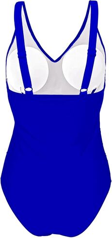 Women's One-Piece Swimsuit, Tummy Control Bathing Suit, V-Neck Criss Cross Ruched Slimming Swimwear in Saudi Arabia