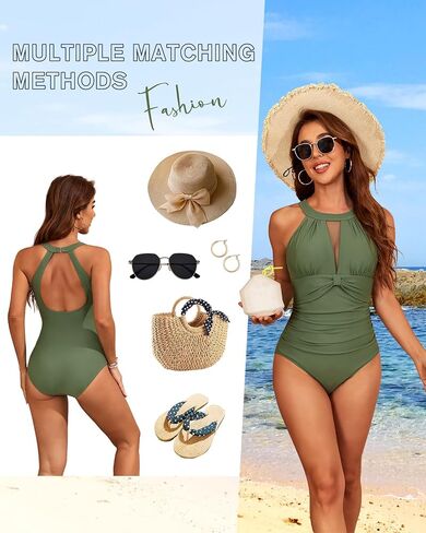 Century Star One Piece Swimsuit Womens 2025 Tummy Control Bathing Suit Mesh Flattering One Piece Swimsuits in Saudi Arabia