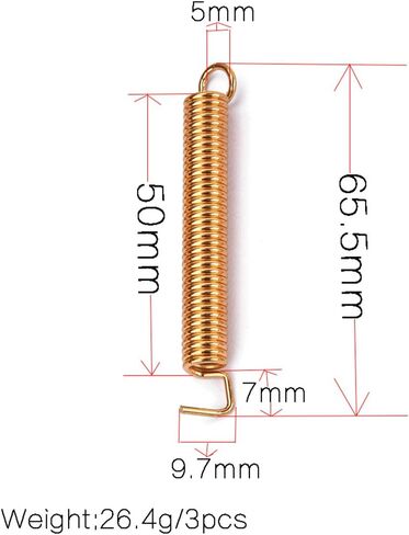 Alnicov 3 Pcs Electric Guitar Tremolo Bridge Springs Guitars Parts-Gold in Saudi Arabia
