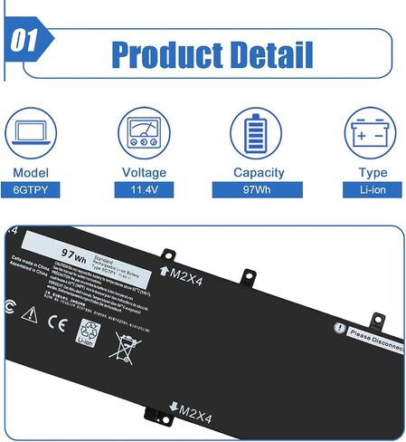 Dentsing 52Wh DXGH8 Laptop Battery for XPS 13 9370 9380 7390 2019 13 7000 7390 7391 2-in-1 5390 5391 14 7400 7490 Latitude 3301 5390 5391 7400 7490 Series Notebook G8VCF P82 in Saudi Arabia