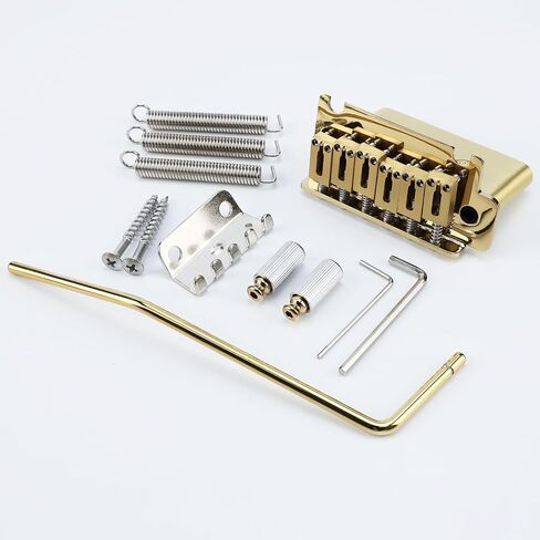 10.5mm Electric Guitar Bridge Vacuum Black 2 Point tremolo bridge Brass Block Stainless Steel Saddles Plate Electric Guitar Bridge 6 String Start Stratocaster in Saudi Arabia