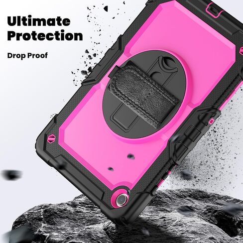 للحصول على علبة Samsung Galaxy A9 Case 8.7 بوصة ، مع واقي الشاشة ، حزام يدوي ، حزام كتف ، 360 درجة دوارة من أجل Galaxy Tab A9 2023 إطلاق SM-X110 ، SM-X115 Black in Saudi Arabia