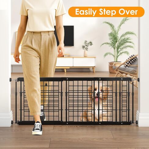 بوابة الكلب القابلة للتعديل - ارتفاع 13-22 بوصة ، 18-43 بوصة امتداد - لا توجد بوابة حيوان أليف للحفر للمداخل والسلالم والجرى والأطفال الصغار - بوابة السلامة المعدنية الشاقة in Kuwait
