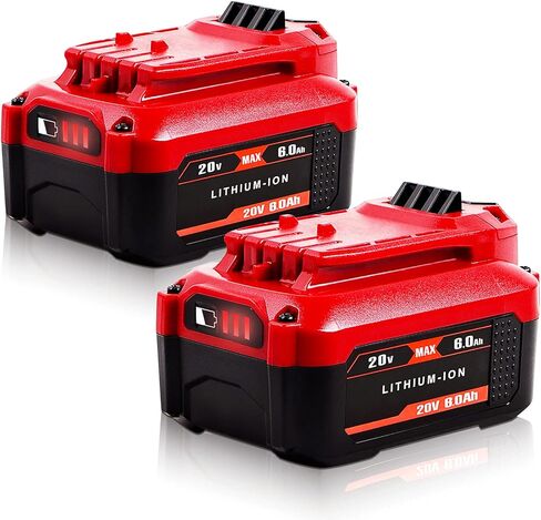 20V 6.0AH + مجموعة شحن متعددة الوظائف ، استبدال بطارية 20V Craftsman 20V ومجموعة الشاحن ، متوافقة مع بطارية V20 CMCB206 CMCB201 CMCB202 CMCB204 CMCB205 CMCB209 وشاحن CMCB104 CMCB124 in Saudi Arabia