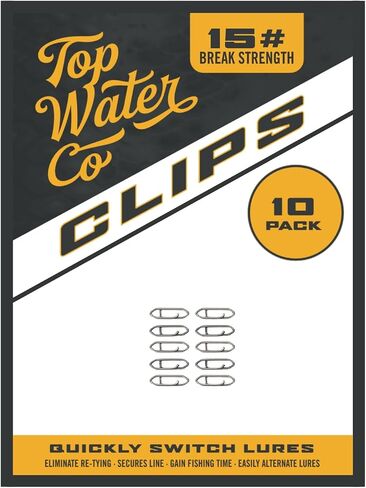 Top Water Co. Fishing Speed Clips Stainless Steel (Multiple Sizes) | sizes, break strengths, pack counts, stainless steel details, quick lure changes, freshwater/saltwater use in Saudi Arabia