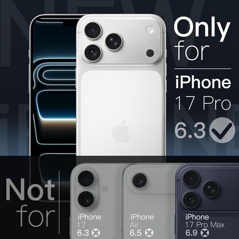 JETech Slim Case for iPhone 17 Pro 6.3-Inch with Camera Lens Full Protection, Ultra-Thin Lightweight Clear Minimalist Protective Phone Cover (Clear) in Saudi Arabia