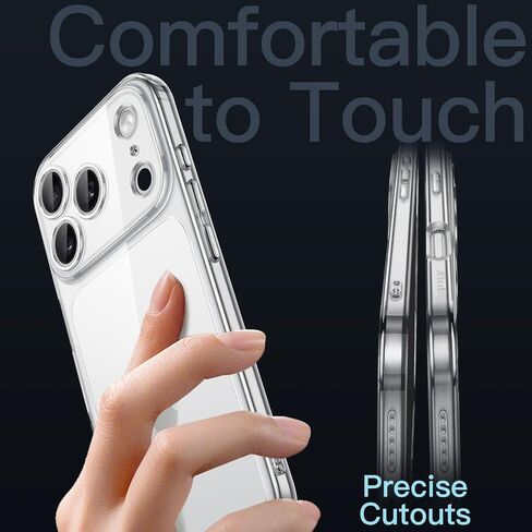 JETech Slim Case for iPhone 17 Pro 6.3-Inch with Camera Lens Full Protection, Ultra-Thin Lightweight Clear Minimalist Protective Phone Cover (Clear) in Saudi Arabia