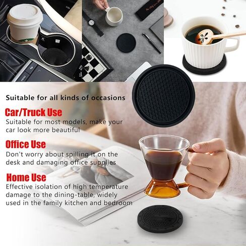 قطعتان من قواعد حامل أكواب السيارة المصنوعة من السيليكون 1500 لرام 1500، قواعد أكواب مضادة للانزلاق وإكسسوارات السيارة الداخلية in Kuwait