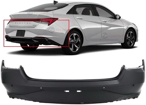 Fitparts متوافق مع غطاء المصد الخلفي Hyundai Sonata 2020-2023 Preped W/Park Aid Holes 86610AB010 HY1100244 in Kuwait