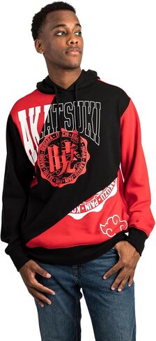 Bioworld Naruto Akatsuki Collegiate Adult Red and Black Hoodie in Saudi Arabia