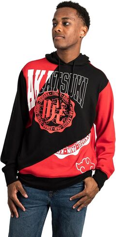 Bioworld Naruto Akatsuki Collegiate Adult Red and Black Hoodie in Saudi Arabia