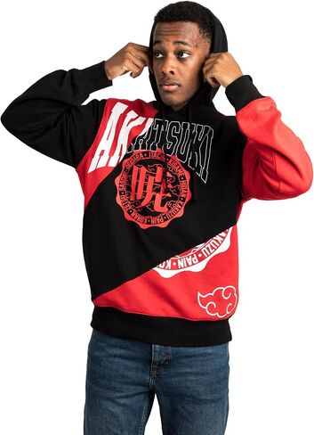 Bioworld Naruto Akatsuki Collegiate Adult Red and Black Hoodie in Saudi Arabia