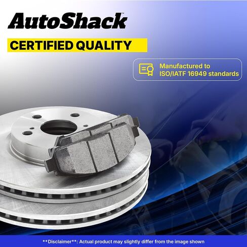 AutoShack Front Brake Kit Replacement for Toyota Tacoma FJ Cruiser 4WD Drilled & Slotted E-Coated Disc Brake Rotors Black Ceramic Brakes Pads 12.54" 318.5 mm SCDPR4132941329976 in Saudi Arabia
