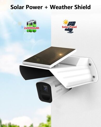 Universal Sun Rain Cover Shield, Outdoor Security Cameras Cover, Backup Camera Rain Shield for Surveillance System, Weatherproof White Case in Kuwait