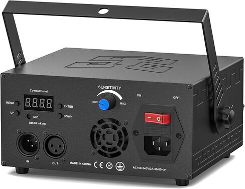 U'King Party Lights RGB مرحلة الإضاءة شعاع الرسوم المتحركة 3D أضواء الليزر أنماط مع DMX512 الصوت المنشط التحكم عن بعد لمهرجان بار ملهى ليلي الزفاف عرض حي الكنيسة in Kuwait