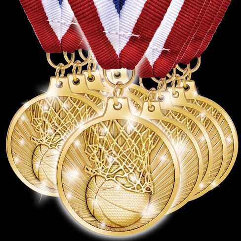 Basketball Medals Value Pack - Gold 2" Basketball Net Medal Trophy Awards for Basketball Tournaments, Leagues, Competitions, & Team Recognition in Saudi Arabia
