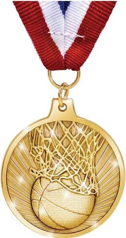 Basketball Medals Value Pack - Gold 2" Basketball Net Medal Trophy Awards for Basketball Tournaments, Leagues, Competitions, & Team Recognition in Saudi Arabia