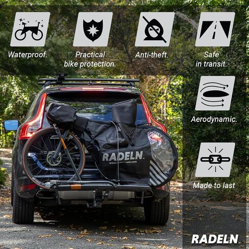 Waterproof Bike Cover, 600D Ripstop, for Highway Speeds, Ultimate Bike Cover, Minimalist Design, Covers Vulnerable Parts of Bike in Transit, Transport Cover for Bike On Rack in Saudi Arabia