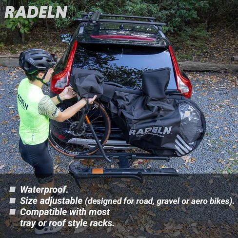 Waterproof Bike Cover, 600D Ripstop, for Highway Speeds, Ultimate Bike Cover, Minimalist Design, Covers Vulnerable Parts of Bike in Transit, Transport Cover for Bike On Rack in Saudi Arabia