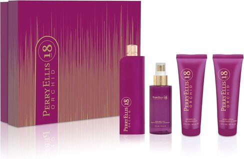 Perry Ellis Fragrances Perry ellis 18 orchid for women - 4-piece gift set, 3.4 Fl Ounce in Kuwait
