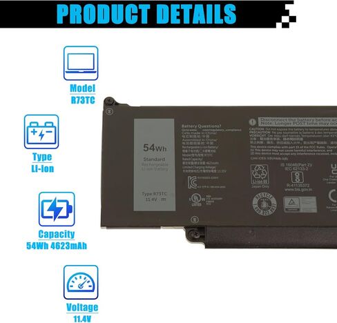 VG661 استبدال بطارية الكمبيوتر المحمول لـ Dell Alienware X14 R1/Alienware X14 R2 Series 0GD3C9 GD3C9 0V4N84 V4N84 31CP5/46/95-2 80.5WH 6709MAH 6-CELL 11.4V in Saudi Arabia