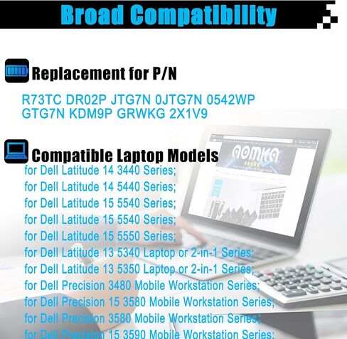 VG661 استبدال بطارية الكمبيوتر المحمول لـ Dell Alienware X14 R1/Alienware X14 R2 Series 0GD3C9 GD3C9 0V4N84 V4N84 31CP5/46/95-2 80.5WH 6709MAH 6-CELL 11.4V in Saudi Arabia