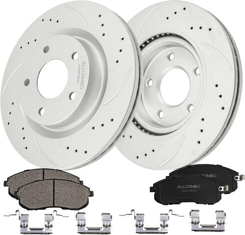 Allcombo Front 11.65" (296mm) Vented Disc Brakes Rotors and Ceramic Pads for 2007-2013 Nissan Altima, 2008 2009 2010 2011 2012 07 08 09 10 11 12 13 Brake kit Replacement 31464 815A in Saudi Arabia