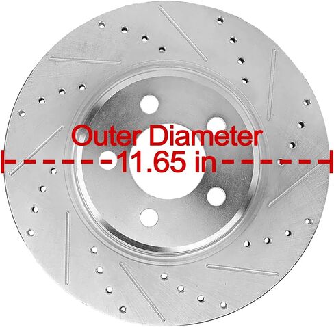 Allcombo Front 11.65" (296mm) Vented Disc Brakes Rotors and Ceramic Pads for 2007-2013 Nissan Altima, 2008 2009 2010 2011 2012 07 08 09 10 11 12 13 Brake kit Replacement 31464 815A in Saudi Arabia